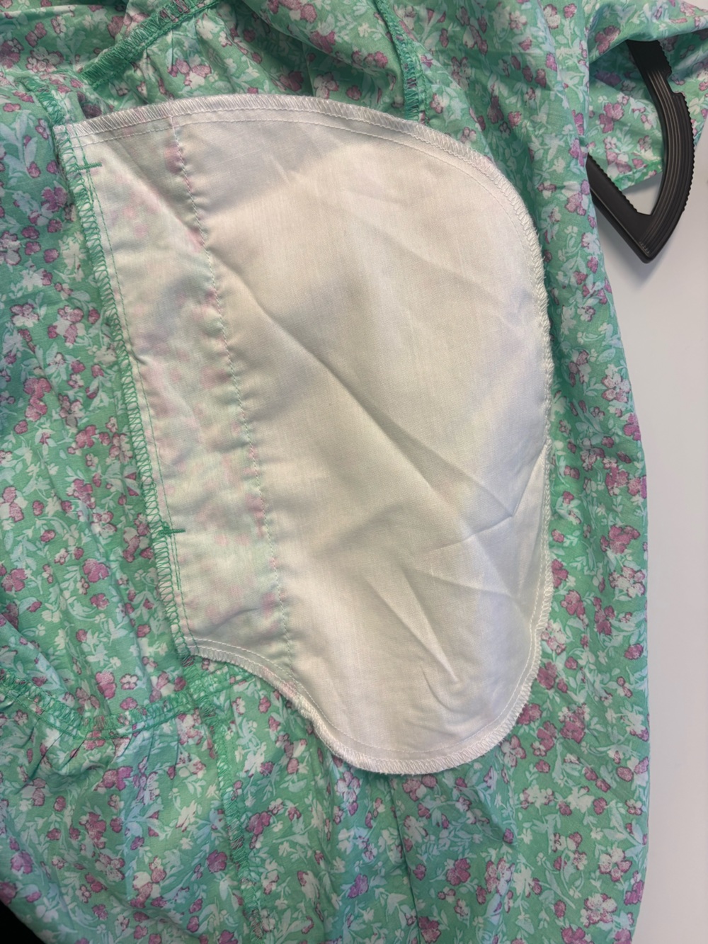 Time and Tru Mint Green Floral Ruffle-Sleeve Mini Dress Sz/8-10 NWT - Picture 9 of 9